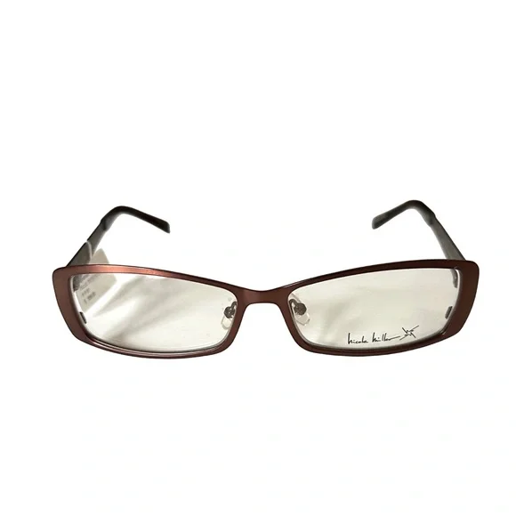 NWT $199 Nicole Miller Women’s New Wave Glasses Brown Clash - Picture 3 of 8